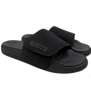 Roots Men's Black Slide Sandals Size 11 NWOT